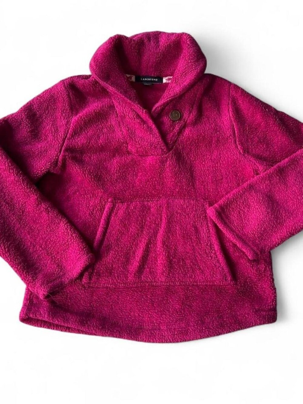 Lands' End Kids Pink Fleece Jacket Size S